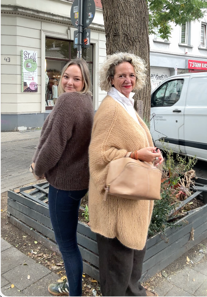 Cardigan Strickpaket - Mohair Di Gio (Nera 03 - Modell 42)