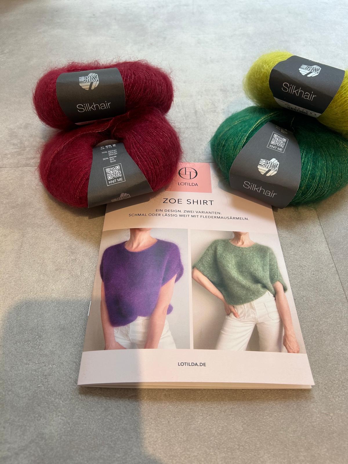 Zoe Shirt Strickpaket - Silkhair doppelfädig
