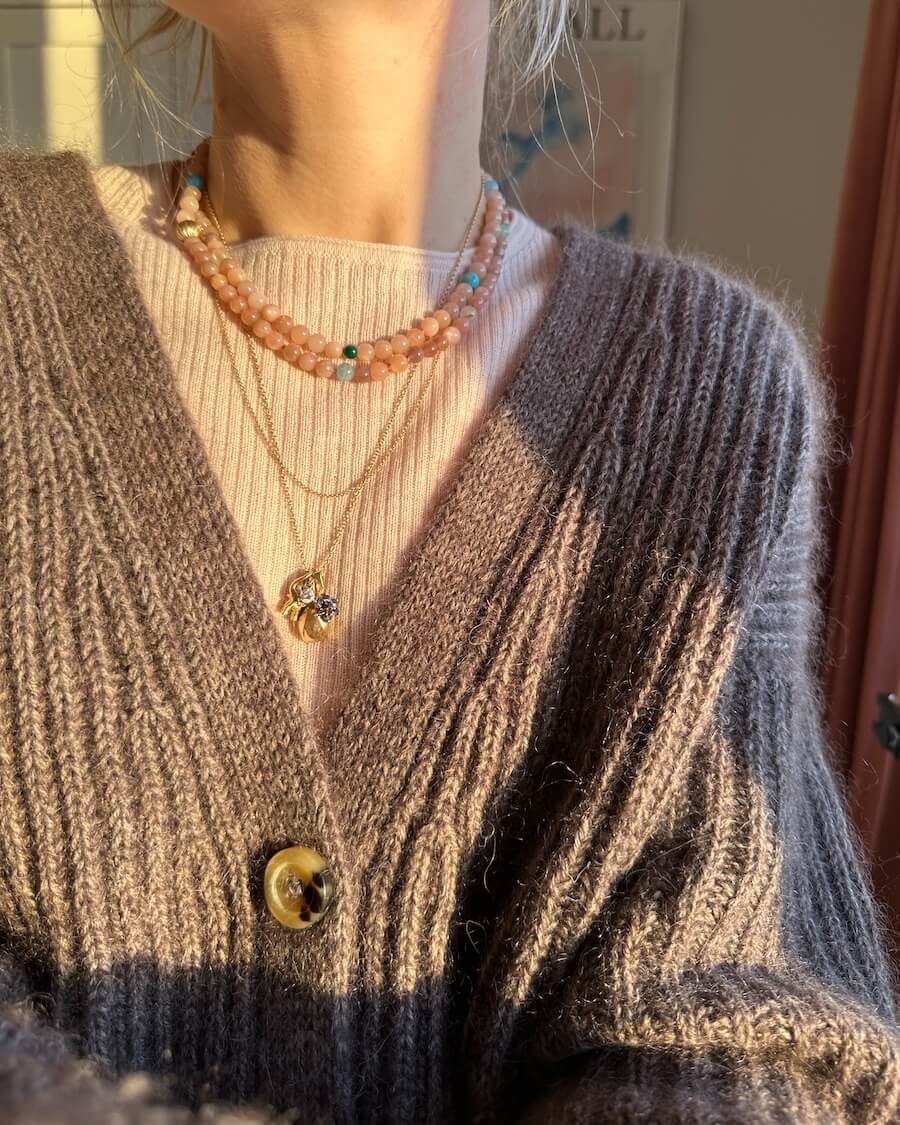 Agnete Cardigan Strickpaket - Cool Wool und Silkhair