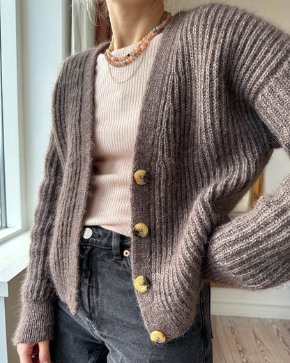 Agnete Cardigan Strickset – Silkhair doppelfädig