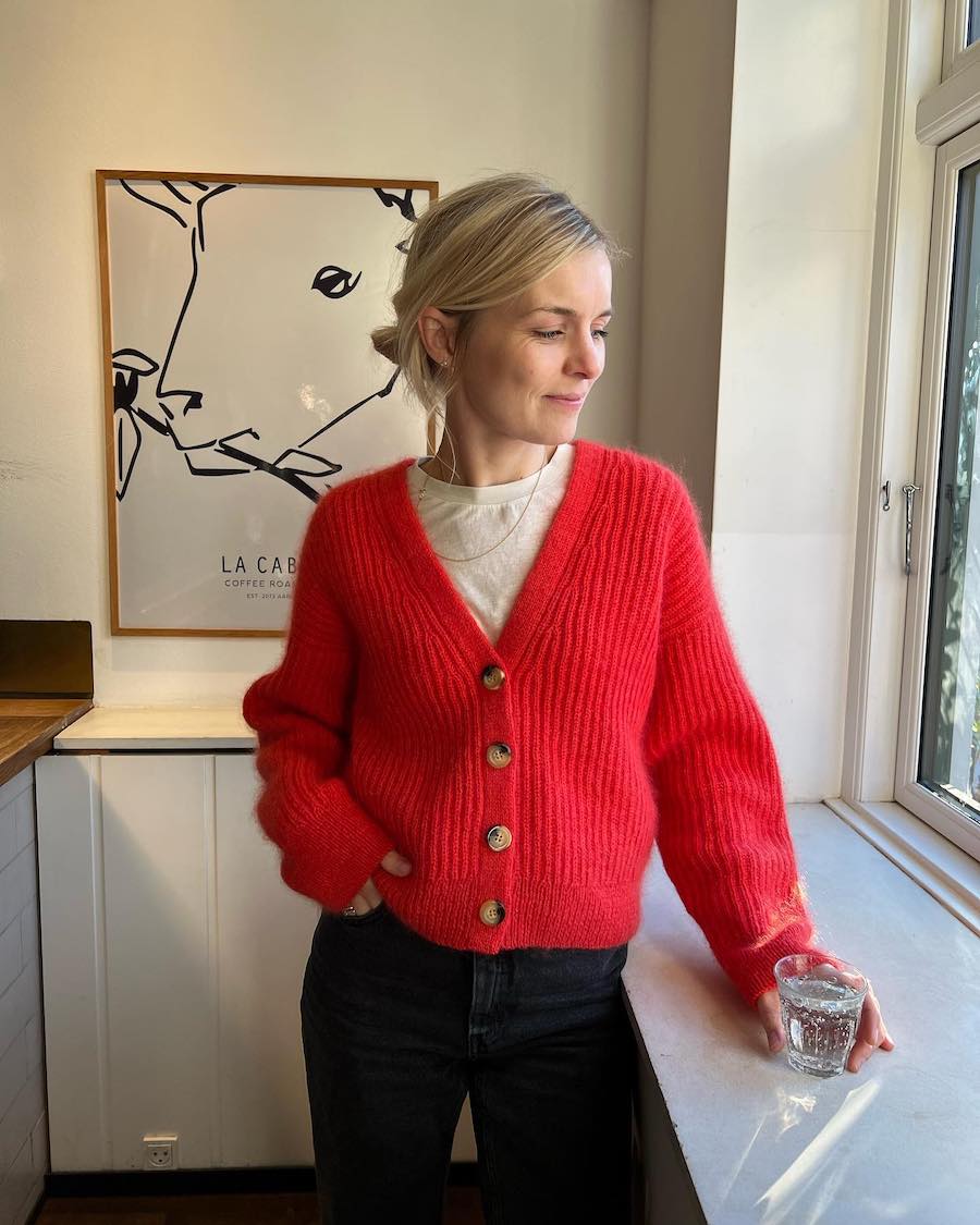 Agnete Cardigan Strickset – Silkhair doppelfädig