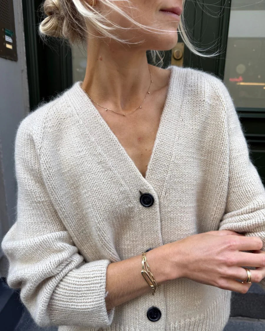 Champagner Cardigan Strickpaket - Cool Wool Big und Silkhair