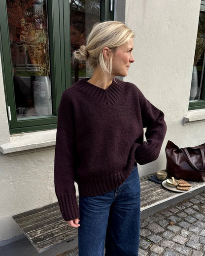 Hannah Sweater V-Neck Strickpaket - Alta Moda Alpaca