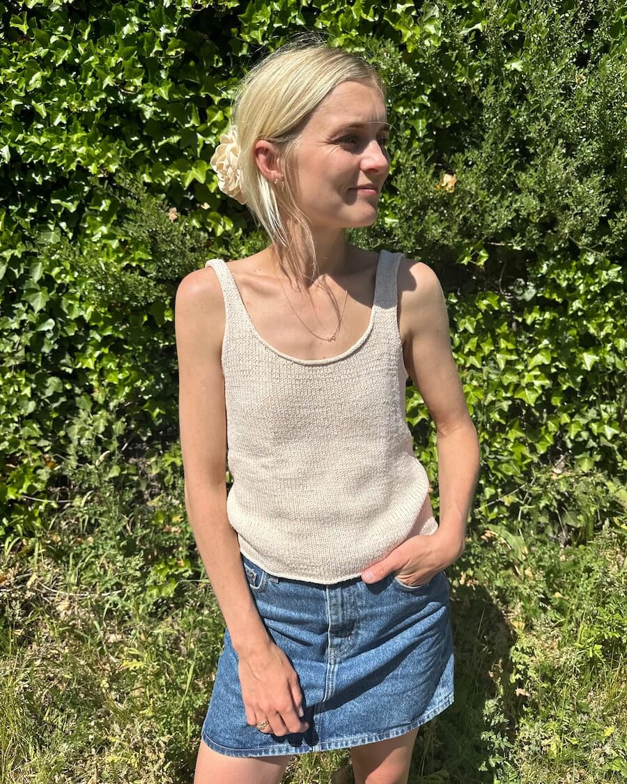 June Top Strickpaket - Cotonella Uni
