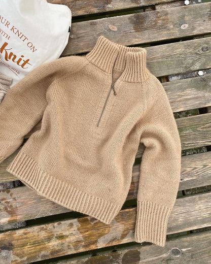 Zipper Sweater Strickpaket - Alta Moda Alpaca und Silkhair